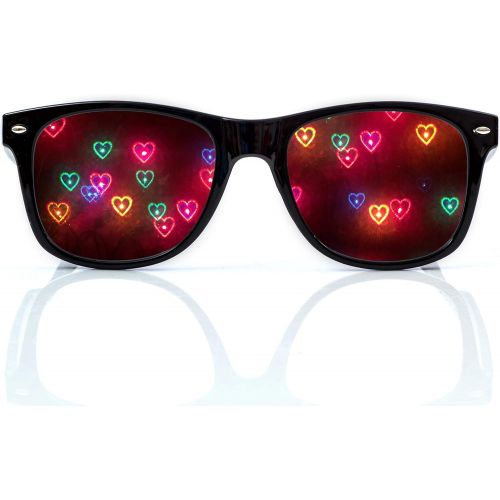  [아마존베스트]Alternative Imagination Heart Diffraction Glasses - See Hearts - for Raves, Music Festivals, Fireworks, Holiday Lights, and More