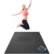Gorilla Mats Premium Large Exercise Mat - 6 x 4 x 14 Ultra Durable, Non-Slip, Workout Mats for Home Gym Flooring - Plyo, HIIT, Jump, Cardio Mat - Use with or Without Shoes (72 Long x 48 Wide x