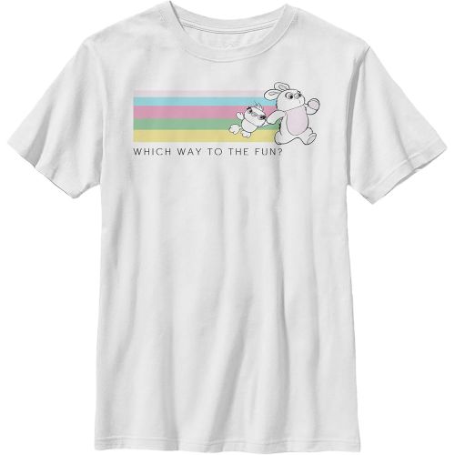  Fifth Sun Boys Toy Story Ducky & Bunny Fun Rainbow Race T-Shirt