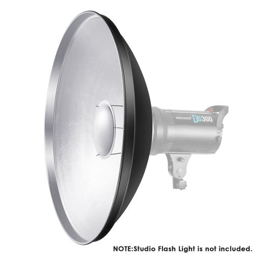니워 Neewer 16 inches41 Centimeters Aluminum Standard Reflector Beauty Dish with White Diffuser Sock for Bowens Mount Studio Strobe Flash Light Like Neewer Vision 4 VC-400HS VC-300HH V