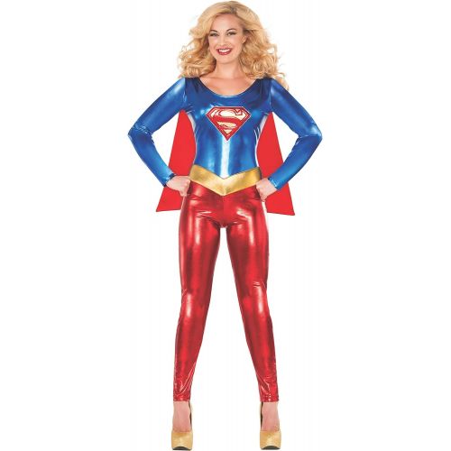  Delicious of NY Womens DC Comics Deluxe Supergirl Catsuit Costume