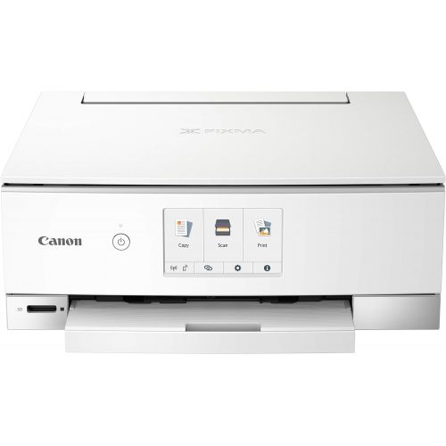 캐논 Canon TS8220 Wireless All in One Photo Printer with Scannier and Copier, Mobile Printing, White, Amazon Dash Replenishment Ready