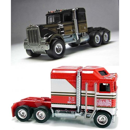  Hot Wheels Retro Entertainment Truck Collection - BJ and the Bear Thunder Roller & Smokey and the Bandit 1975 KENWORTH W900