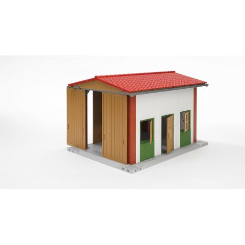  Bruder Toys Bruder Bworld Construction Shed with Excavator, Man, and Acc