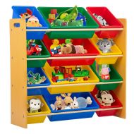 BestMassage Kids Toy Storage Box Playroom Bedroom Shelf Drawer Toy Storage Organizers with Bins