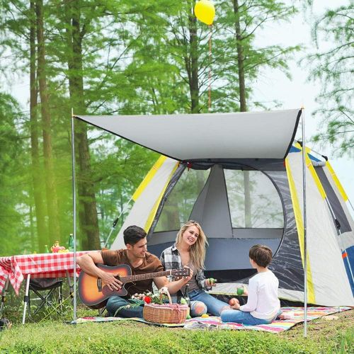 ALTINOVO Outdoor Family Camping Frame Zelt, kann 2-3 Personen Leben Belueftet wasserdicht Dauerhaft Geeignet fuer Strandreisen,BlueAndWhite