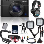 Sony Cyber-Shot DSC-RX100 IV Digital Camera Vlogging Kit Rode Mic, Sony Studio Headphones International Model