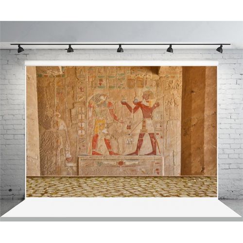  Yeele 10x8ft Ancient Egyptian Temple Backgrounds for Photography Relief Sculpture Mural Backdrop Historically Culture Kids Adult Photo Booth Shoot Vinyl Studio Props
