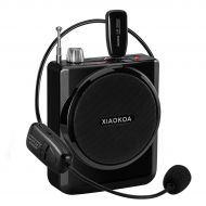 XIAOKOA 2.4G 40m Stable Wireless Voice Amplifier with Headset and Handheld 2 in 1 Wireless Microphone (N202black-2.4G)