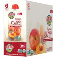 [아마존베스트]Earths Best Organic Stage 2 Baby Food, Apple Peach and Oatmeal, 4.2 oz. Pouch (Pack of 12)