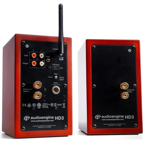  HD3 Wireless Speakers, Audioengine, Powered Bluetooth Speakers (Pair) Walnut