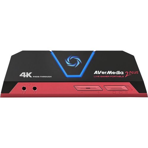  AVerMedia Live Gamer Portable 2 Plus, 4K Pass-Through, 4K Full HD 1080p60 USB Game Capture, Ultra Low Latency, Record, Stream, Plug & Play, Party Chat for Xbox, Playstation, Ninten