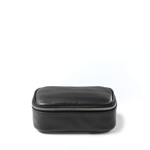  Leatherology Small Tech Bag Organizer - Full Grain Leather Leather - Black Onyx (black)