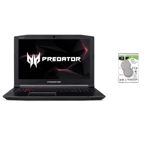 에이서 Acer Predator Helios 300 Gaming Laptop, 15.6 FHD IPS w 144Hz, i7-8750H, GTX 1060 6GB, 16GB, 256GB NVMe SSD & Seagate 2TB BarraCuda SATA 6Gbs 128MB Cache 2.5-Inch 7mm Internal Har