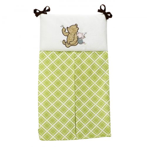 디즈니 Disney Baby My Friend Pooh 4 Piece Nursery Crib Bedding Set, Green, Brown, White