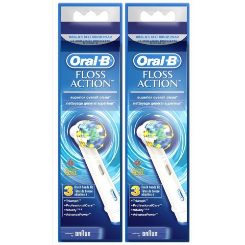  Oral B FlossAction Electric Toothbrush Replacement Brush Heads - 3 ct - 2 pk