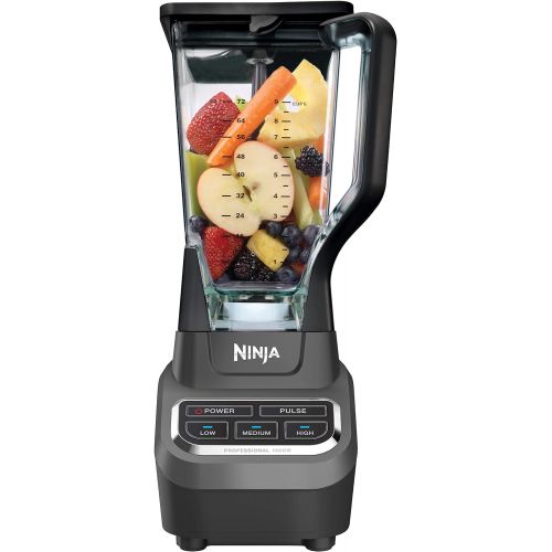 닌자 SharkNinja Ninja Professional 72oz Countertop Blender with 1000-Watt Base and Total Crushing Technology for Smoothies, Ice and Frozen Fruit (BL610), Black