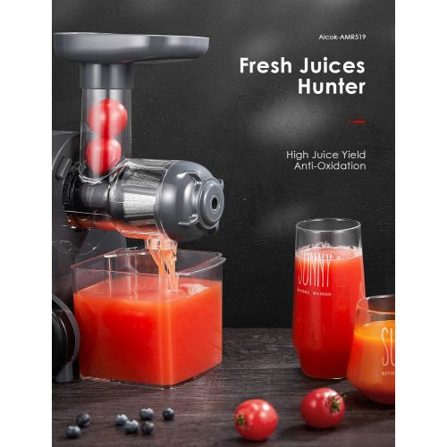  AICOOK Juicer Machine, Slow Masticating Juicer