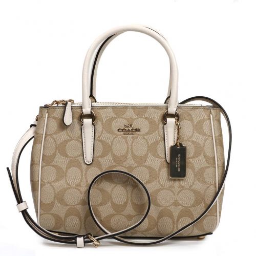  Coach Mini Surrey Carryall in Signature Canvas and Leather Trim F67027