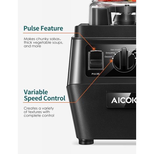  [아마존 핫딜]  [아마존핫딜]AICOK Blender, Professional Countertop Durable Blender for Shakes and Smoothies, Ice Crushing, Frozen Drinks with Dishwasher Safe 70oz BPA-Free Tritan Jar, 1400W (2019 Version)
