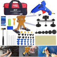 [아마존 핫딜] [아마존핫딜]Fly5D 53Pcs Auto Body Paintless Dent Repair（PDR） Removal Tool Kits Dent Lifter Bridge Glue Puller Kits with Tool Bag