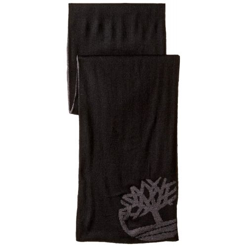 팀버랜드 Timberland Mens Double Layer Scarf, Cuffed Beanie & Magic Glove Gift Set, Black, One Size