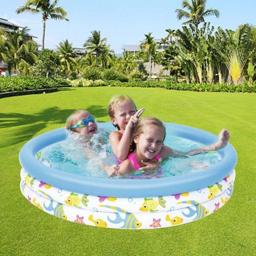  Treslin Baby Inflatable Pool ，Children s Toys Paddling Pool ，Sand Pool ，Ocean Ball Pool ，@Blue