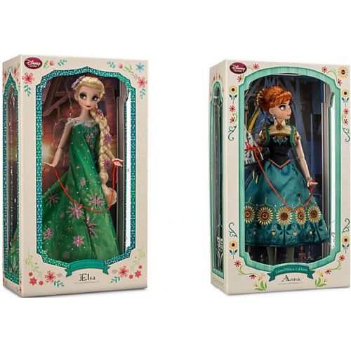 디즈니 Disney - Limited Edition Anna Doll and Elsa Doll Set From Frozen Fever - 17 Each - New in Box