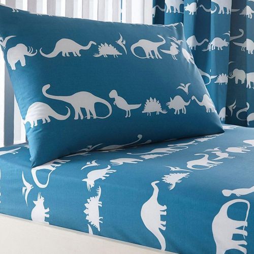  Lausonhouse Cotton Sheet Set,100% Cotton Dinosaur Print Sheet Set for Kids Bedding - Full