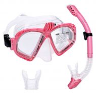 Supertrip Premium Schnorchelset Erwachsene Taucherbrille mit Schnorchel Tauchset Tauchmaske mit Kamera Halterung Tauchen Dry Schnorcheln Set