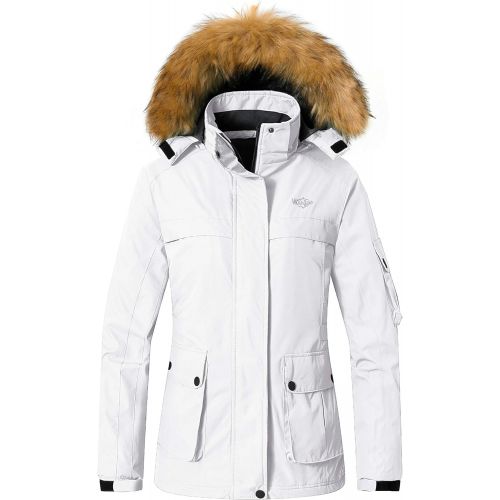  Wantdo Womens Warm Parka Mountain Ski Fleece Jacket Waterproof Windproof Winter Rain Coat Outdoors Anorak