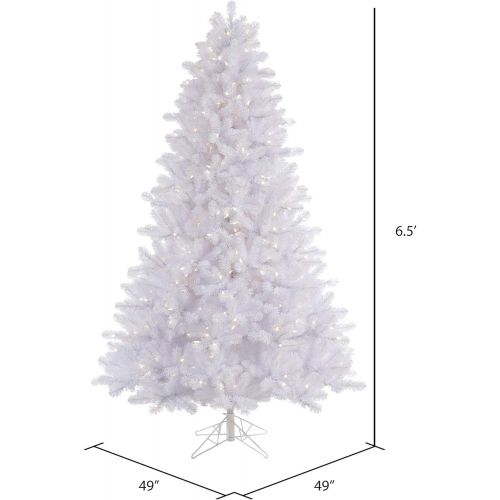  Vickerman 65 Crystal White Pine Artificial Christmas Tree with 550 Warm White LED lights