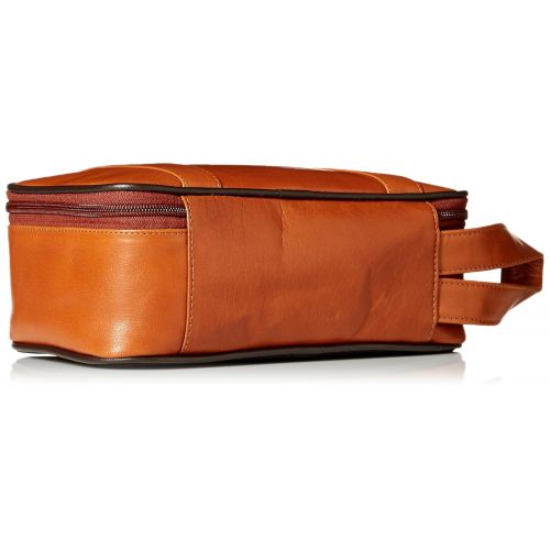  Dopp Mens Veneto Top Zip Travel Kit-Leather