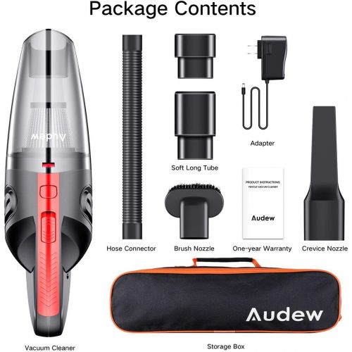  [아마존 핫딜]  [아마존핫딜]Audew Cordless Handheld Vacuum, 【2019 Upgraded Version】 Hand Vacuum Cordless Rechargeable Pet Hair Vacuum, Car Vacuum Cleaner for Home and Car Cleaning