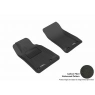 3D MAXpider Complete Set Custom Fit All-Weather Floor Mat for Select Chevrolet Camaro Models - Kagu Rubber (Black)