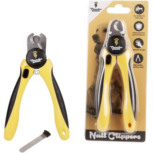  Thunderpaws Professional-Grade Dog Nail Clippers and Trimmers by with Protective Guard, Safety Lock and Nail File - Suitable for Medium and Large Breeds