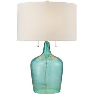 Dimond Lighting D2689 Hatteras Hammered Glass Table Lamp, Seabreeze Blue
