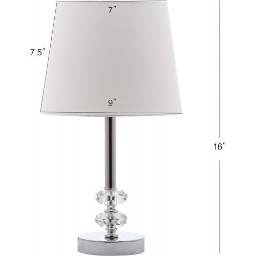 Safavieh Lighting Collection Ashford Clear and Grey Crystal Orb 16-inch Table Lamp (Set of 2)
