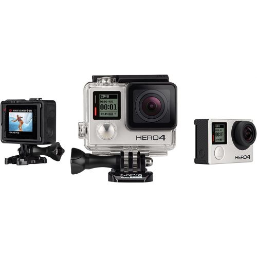 고프로 GoPro Hero 4 Silver Edition 12MP Waterproof Sports & Action Camera Bundle with 2 Batteries