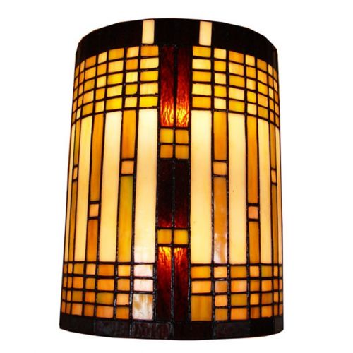  Amora Lighting AM1077WL10 Tiffany Style 2 Light Geometric Wall Sconce Lamp