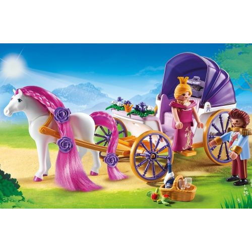 플레이모빌 PLAYMOBIL 6856 Royal Couple and Carriage with Horse Mane to Comb