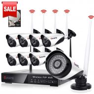 CANAVIS Security Camera System Wireless with Night Vision, 960P HDMI NVR Video Surveillance System, 4PC 720P HD Indoor and Outdoor Wireless Bullet IP Cameras, Motion Detection, Manual Reco