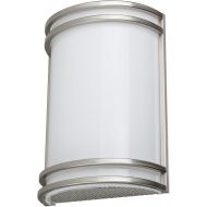 Sunlite LFXHCBN40K 9 LED Half Cylinder Style Wall Mounted Wall Sconces Fixture, Brushed Nickel Finish, Alabaster Glass