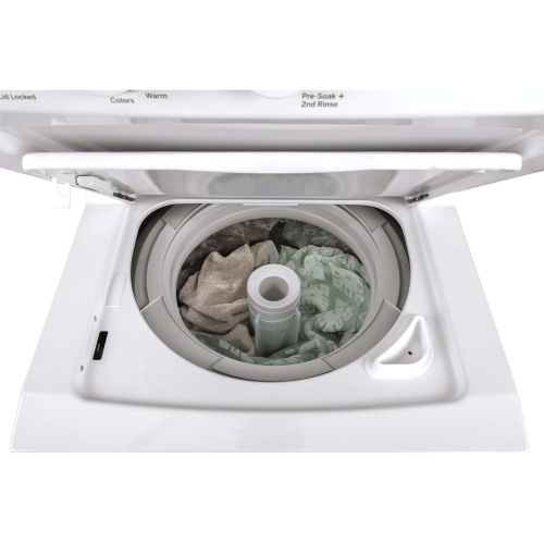  GE GUD24GSSMWW 24 Inch Gas Laundry Center with 2.3 cu. ft. Washer Capacity, in White