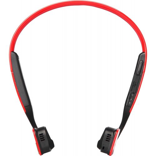  Aftershokz Bluez 2S Wireless Bone Conduction Bluetooth Headphones, Red, (AS500SR)