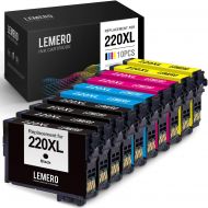 [아마존 핫딜] Lemero LEMERO Remanufactured Ink Cartridge Replacement for Epson T220XL ( Black,Cyan,Magenta,Yellow , 10-Pack)
