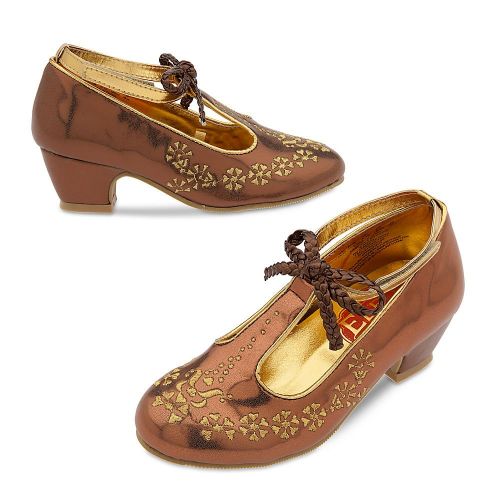 디즈니 Disney Elena of Avalor Costume Shoes for Kids Size 7/8 TODLR Gold
