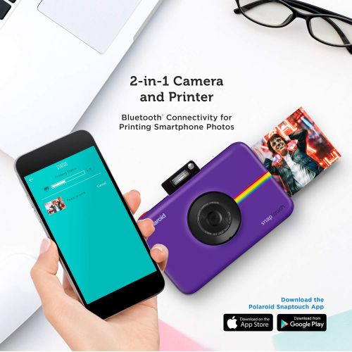 폴라로이드 Polaroid SNAP Touch 2.0  13MP Portable Instant Print Digital Photo Camera w/Built-In Touchscreen Display, Purple