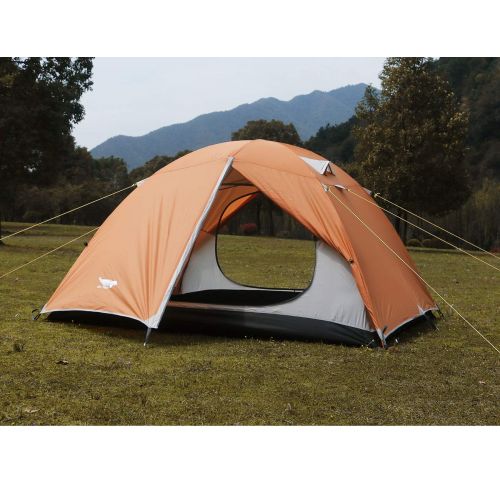  ALPS Luxe Tempo Lightweight 4 Person Tent for Backpacking Family Camping 7.7 lbs with Ridge Pole Gear Loft Rip-Stop Fabric Aluminum Poles