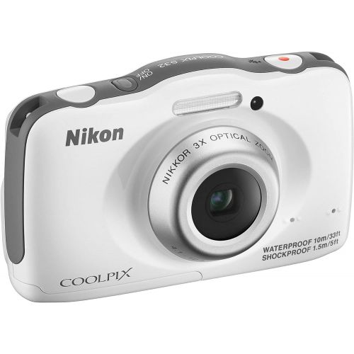  Nikon COOLPIX S32 13.2 MP Waterproof Digital Camera with Full HD 1080p Video (White) (Discontinued by Manufacturer)